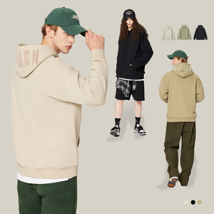 Sudadera con Capucha para Hombre, Estilo Vintage, Corta, sin Cordón, Bordada y con Cuentas, de Poliéster/Algodón, para Otoño - Product Image 2