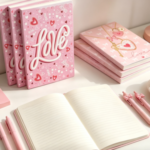 Quaderno Personalizzato con Cuore Rosa in Rilievo UV, 170*240mm, 88 <span class=keywords><strong>Fogli</strong></span>, 4 Design Assortiti, con Copertina Termoretraibile - Product Image 5