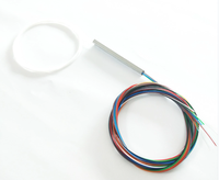 Divisor PLC de Tubo de Acero Tipo Mini G657A 1x8, Conectores SC FC LC ST, Longitud de Onda 1260-1650nm, 1M/2M/3M para Redes de Telecomunicaciones