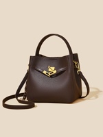 Sac seau en PU léger et tendance pour femme, avec fermeture à cadenas, petit sac bandoulière haut de gamme, best-seller transfrontalier