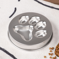 Vente en gros bol pour chien à alimentation lente en métal et acier inoxydable en forme de patte