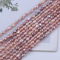 Perles baroques violettes à bas prix d'usine, perles d'eau douce de 3-4 mm, perles baroques en vrac, brins de perles pour la fabrication de bijoux