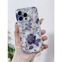 Coque de téléphone portable en TPU spatial antichoc avec impression florale en encre de luxe pour iPhone 7 8 X Xr Xs 11 12 13 14 15 16 17 Pro Max