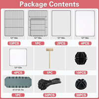Cage de luxe multicouche pour animaux de compagnie en fil métallique assemblé par bricolage en Chine