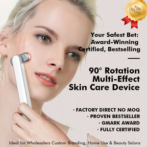 Nouveaux Gadgets Outils de Beauté Baguette de Soins de la Peau Rotative 4 en 1 Handheld Home Use Eye Tool Facial Wand Skincare Wand - Product Image 2