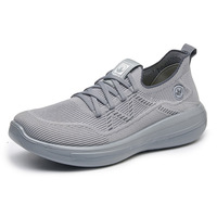 Mocassins respirants et légers pour hommes, avec semelle extérieure en PU antidérapante et amortie, style décontracté et tendance pour la marche