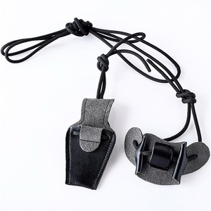 Outil de tension de corde pour arc classique, en microfibre noire avec poignée en corde, accessoire d'équipement de tir - Product Image 4