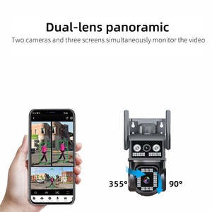 Cámara de Vigilancia CCTV Wistino para Exteriores, 4K, Dos Lentes, PTZ, Seguridad IP66, Impermeable, Detección de Movimiento, Alarma, <span class=keywords><strong>V380</strong></span> <span class=keywords><strong>Pro</strong></span>, 4G - Product Image 2