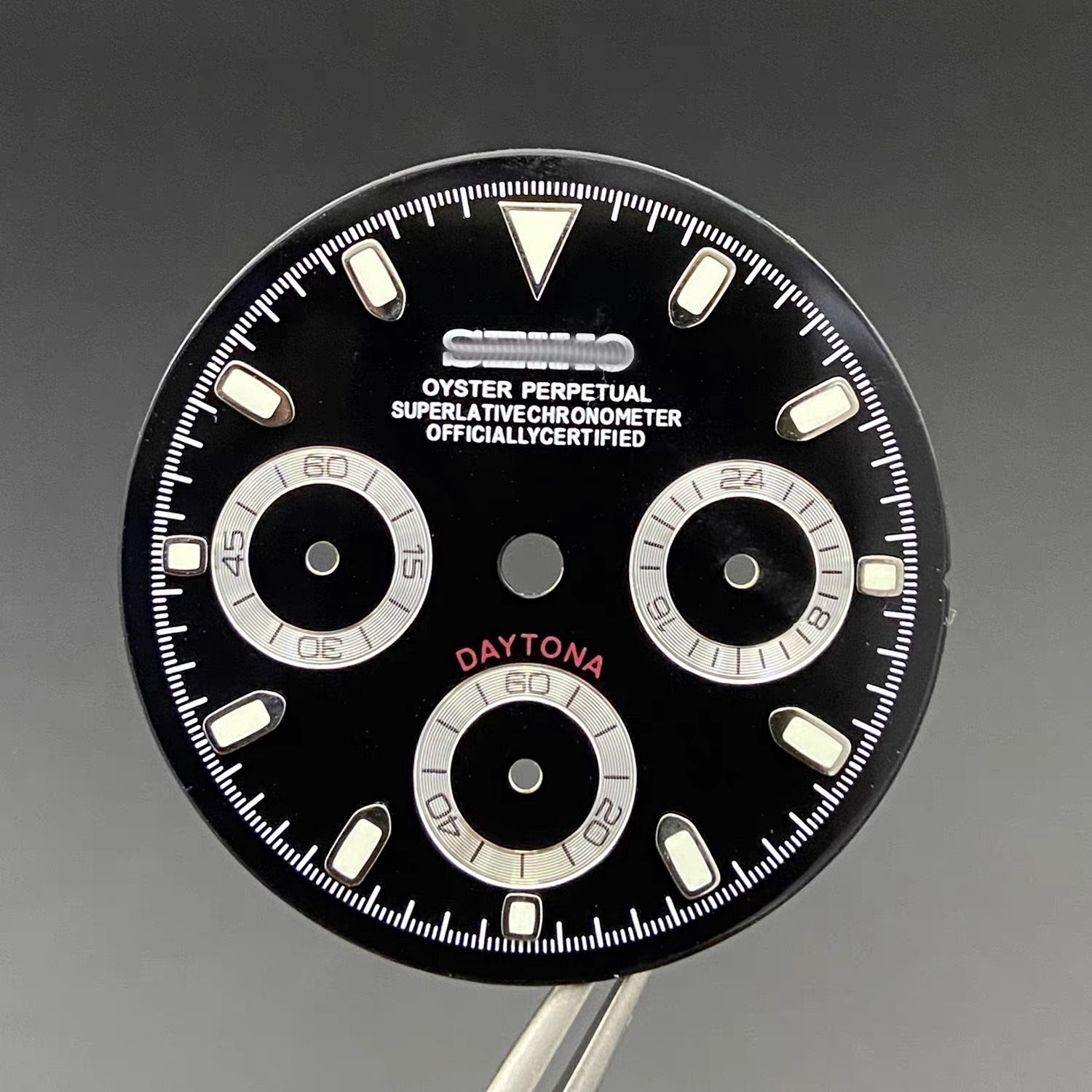 Black Dial Silver Indices