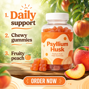 Gummies Détox Nettoyantes pour le Côlon, Fourniture d'Usine, Psyllium Husk+Graines de Lin, Véganes, Adultes, 60 Comprimés avec Gingembre et Magnésium - Product Image 5