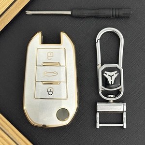 Housse de clé de voiture en TPU Quicksand pour Peugeot 408 508 2008 <span class=keywords><strong>3008</strong></span> 4008 5008 accessoires de voiture <span class=keywords><strong>porte</strong></span>-clés - Product Image 2