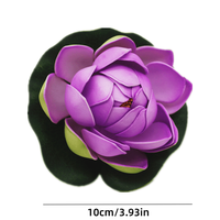 Fleurs de lotus artificielles flottantes, plantes de nénuphar DIY, feuilles de lotus pour mariage, décorations flottantes pour piscine et aquarium