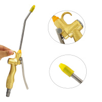 Pistolet à air comprimé industriel haute performance avec embout de protection en caoutchouc, outil de nettoyage pneumatique pour accessoires de compresseur