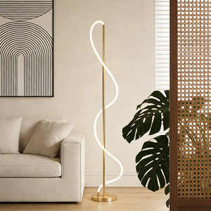 โคมไฟตั้งพื้นทองแดง LED ราคาโรงงาน สำหรับวิลล่า โรงแรม ห้องนั่งเล่นในบ้าน โคมไฟตกแต่งบ้านสุดหรู - Product Image 3