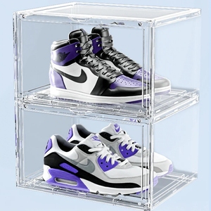 <span class=keywords><strong>Caja</strong></span> de zapatos de exhibición magnética de <span class=keywords><strong>Air</strong></span> <span class=keywords><strong>Jordan</strong></span> de acrílico hermoso transparente de plástico <span class=keywords><strong>Caja</strong></span> de zapatos de fútbol de acrílico apilable Imán con tapa - Product Image 3