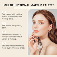 Palette de maquillage complète tout-en-un AMZ Gilded, polyvalente, avec fards à paupières, contour, blush, illuminateur et correcteur pour les yeux