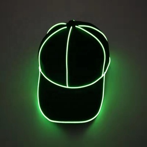 LINLI Rave Concert natale capodanno bomboniera cotone Neon LED bagliore EL filo cappello personalizzato lampeggiante accendi <span class=keywords><strong>berretto</strong></span> da Baseball - Product Image 5
