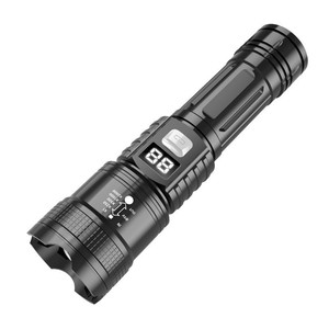 Promotional Retractable Diving Flashlight Cross-border Portable Light Long-range Strong Light Spotlight ABS Material Lithium-Ion