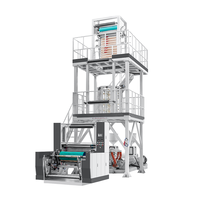 Ligne de production de film soufflé par co-extrusion à 3 couches avec moteur pour emballage LDPE/PP/HDPE