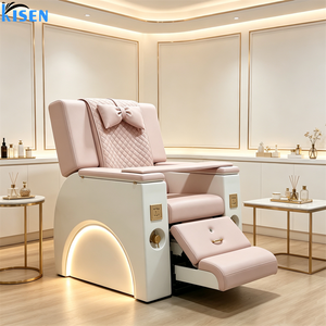 เก้าอี้นวดเท้าไฟฟ้าปรับระดับได้ รุ่น KISEN Modern Beauty Luxury สำหรับร้านเสริมสวย  ไม่มีท่อระบายน้ำ  พร้อมอ่างน้ำวนในตัว - Product Image 6