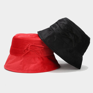 Sombrero de Pescador de Franela con Lazo Retro Estilo Japonés para Mujer, Estilo Coreano, Invierno, Moderno, Artístico, Protección Solar, para Exteriores - Product Image 3