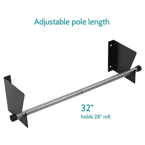 Jh-mech 28 "-60" Chiều dài có thể điều chỉnh giấy cuộn giá giữ lên đến 100lbs Tường Gắn Vinyl cuộn giá đỡ - Product Image 2