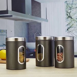 Bocaux de conservation alimentaire en acier inoxydable sur mesure en gros avec couvercle, conteneur polyvalent pour café, thé et sucre - Product Image 6