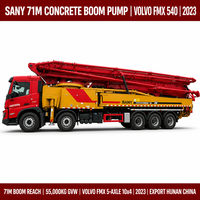 Camions pompe à béton d'occasion Sany 71m Volvo FMX 2023 55T, Camions pompe à béton d'occasion Sany Volvo 70m 71m en stock pour exportation