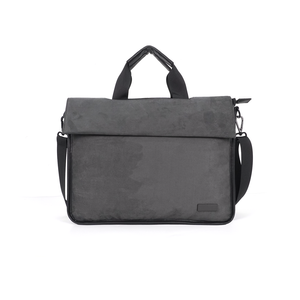 Nueva funda para portátil de negocios con tapa abatible, impermeable, de gamuza, con bolso de mano con cremallera gris oscuro - Product Image 1