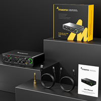 MAONO PS22 Interfaces de Audio Profesionales, Mezcladoras, Tarjeta de Sonido Externa, Software de Enrutamiento, Grabación, Podcasting, Producción Musical