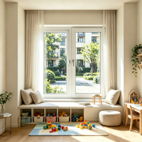 Ventana Abatible y Giratoria de PVC de Múltiples Cámaras, Eficiente Energéticamente, para Balcón de Apartamento Urbano, Antideformación, Personalizable