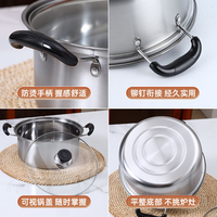 Lot de 10 ustensiles de cuisine en acier inoxydable, ensemble de casseroles avec couvercle en verre, poignée résistante à la chaleur JS, pour la cuisine