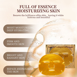 Diwo Masker Wajah Anti Penuaan, masker wajah Anti Penuaan, Label pribadi OEM, Pelembab 24K, kolagen emas, asam hialuronat, lembaran masker wajah kristal emas - Product Image 4