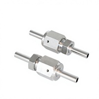 Raccords HAL-LOK pour magnétoscope, connecteur à joint de 1/4'', système de distribution de gaz haute pureté, acier inoxydable poli forgé