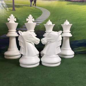 Custom Outdoor <strong>Backyard</strong> Life Size Statue Fiberglass Chess Set / <strong>Resin</strong> Decorative Chess Pieces for Garden - Product Image 6