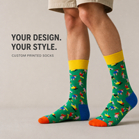 Chaussettes personnalisées OEM Mushafier pour adultes, en polyester/nylon/coton/fibre de bambou/laine, résistantes aux déchirures, séchage rapide, imprimées