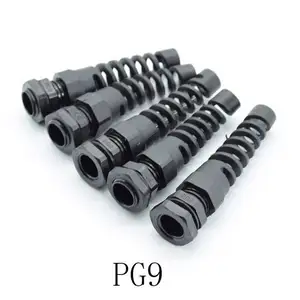 IP68 Wasserdichter M12 PG7/PG9/PG11 Kabel verschraubung stecker Kunststoff Flex Spiral-Zug entlastungs schutz Für 3,5-6mm Draht gewinde