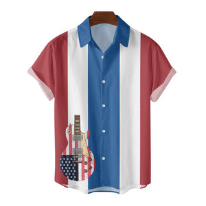 Nuoxin Custom 2024 America Camiseta barata de EE. UU. Hombres americanos Us Polo Shirt Bandera americana para camiseta - Product Image 2