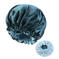 Bonnets en satin de soie double couche réversible deux couleurs extra large bonnet de cheveux réglable bonnet de cheveux en satin
