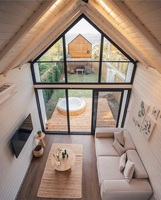 Casa Prefabricada de Acero de Instalación Rápida, Villa de Lujo Prefabricada de Dos Pisos, Casa Prefabricada en Forma de A, Casa Prefabricada Triangular