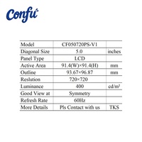 5 inç 720*720 IPS LCD Dokunmatik Ekran Kare Raspi Havacılık Uçuş Simülatörü Metre Kontrol Paneli Ekran MIPI Sürücü Kartı
