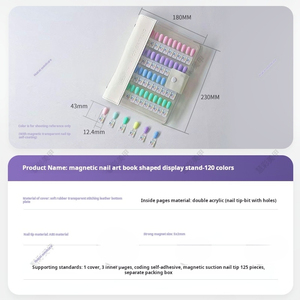 แผ่นแม่เหล็กแสดงสีเล็บ 120 สี สำหรับเก็บตัวอย่างสีเจล สำหรับร้านทำเล็บ - Product Image 4