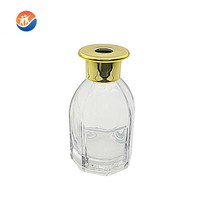 Bouteilles diffuseurs d'aromathérapie en verre hexagonales spéciales avec couvercle noir 50 120ml 150ml 180ml Diffuseur de parfum