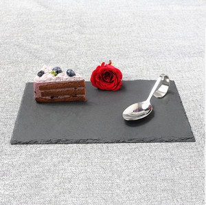 Top ventes, <span class=keywords><strong>plateau</strong></span> à <span class=keywords><strong>dessert</strong></span> en pierre ardoise avec tasse de crème glacée - Product Image 4