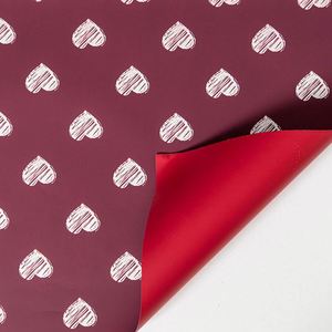 Nouveau papier d'emballage pour bouquet de fleurs, style Saint-Valentin, en forme de cœur, impression bicolore, papier floral imperméable - Product Image 4