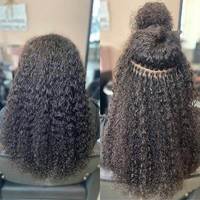 Extensions de cheveux naturels en gros, cheveux vierges bruts indiens, raides crépus, bouclés, à kératine, extensions de cheveux naturels à pointe I/K
