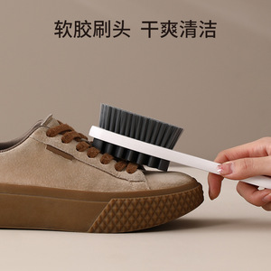Suede Shoe Brush Soft Bristles For Cleaning Suede Nubuck Shoes Eraser Brush 2 Pieces Dark Gray - Product Image 2