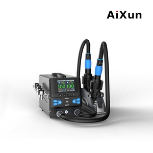 สถานีถอดบัดกรีแบบลมร้อน Axiomtek H414D แบบสองสถานี พร้อมด้ามจับอัจฉริยะ หัวทำความร้อนแบบรังผึ้ง 8 รู สำหรับซ่อมโทรคมนาคม - Product Image 4