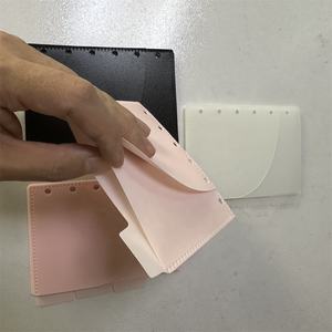 Широкие черные розовые матовые конверты А7 для наличных денег, 4 вкладки, 2 карманные конверты без молнии, конверты для денег с вкладышами, бюджетные конверты, разделители - Product Image 4