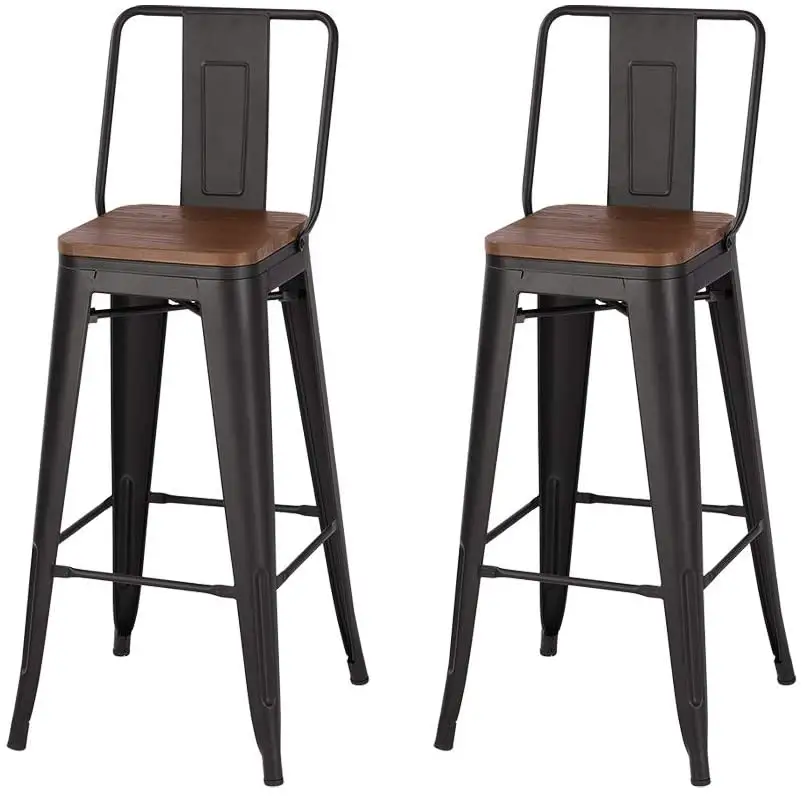Langfang Bazhou factory industry style free sample standing stool bar high chair metal bar stool and chairs